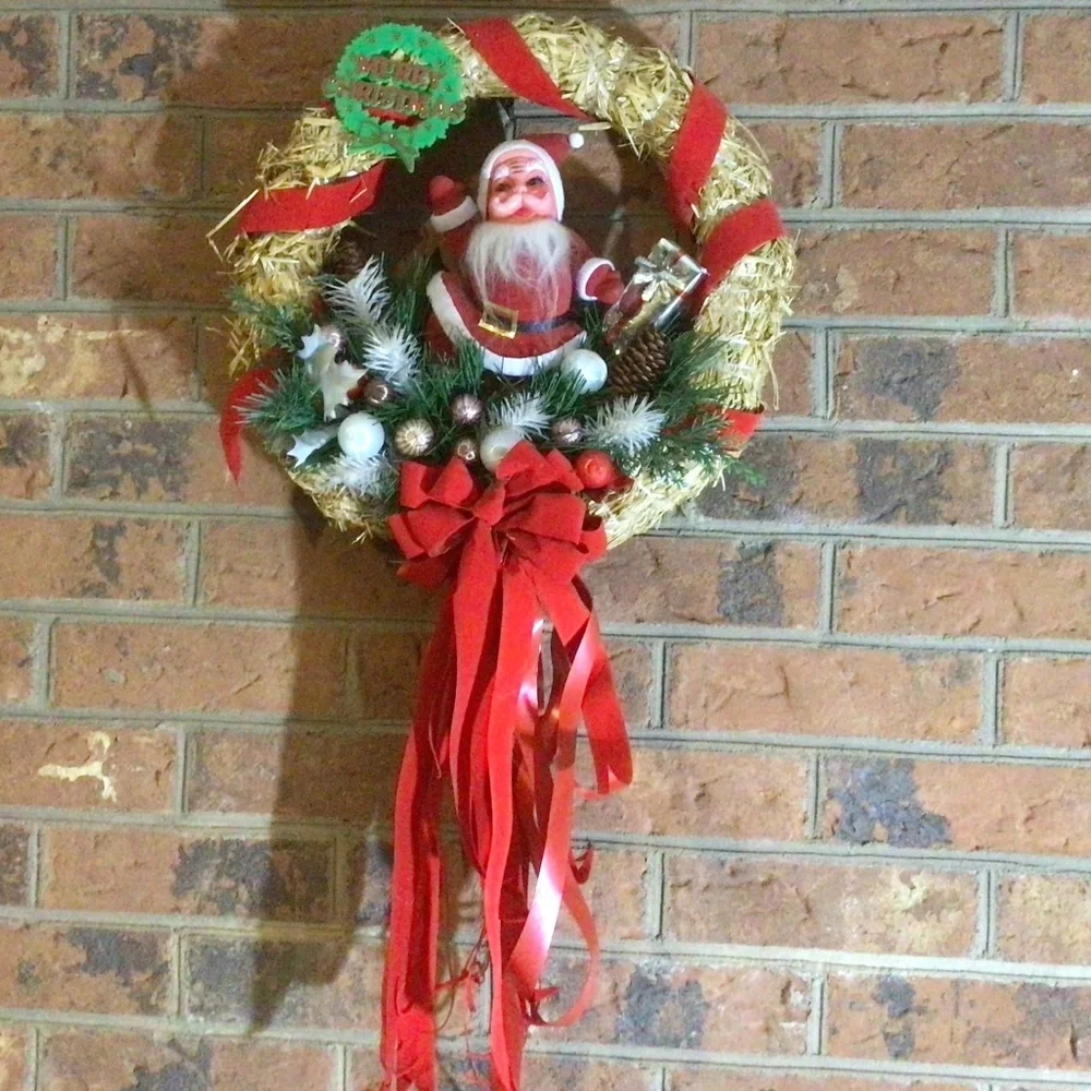Christmas Santa Holiday Wreath
